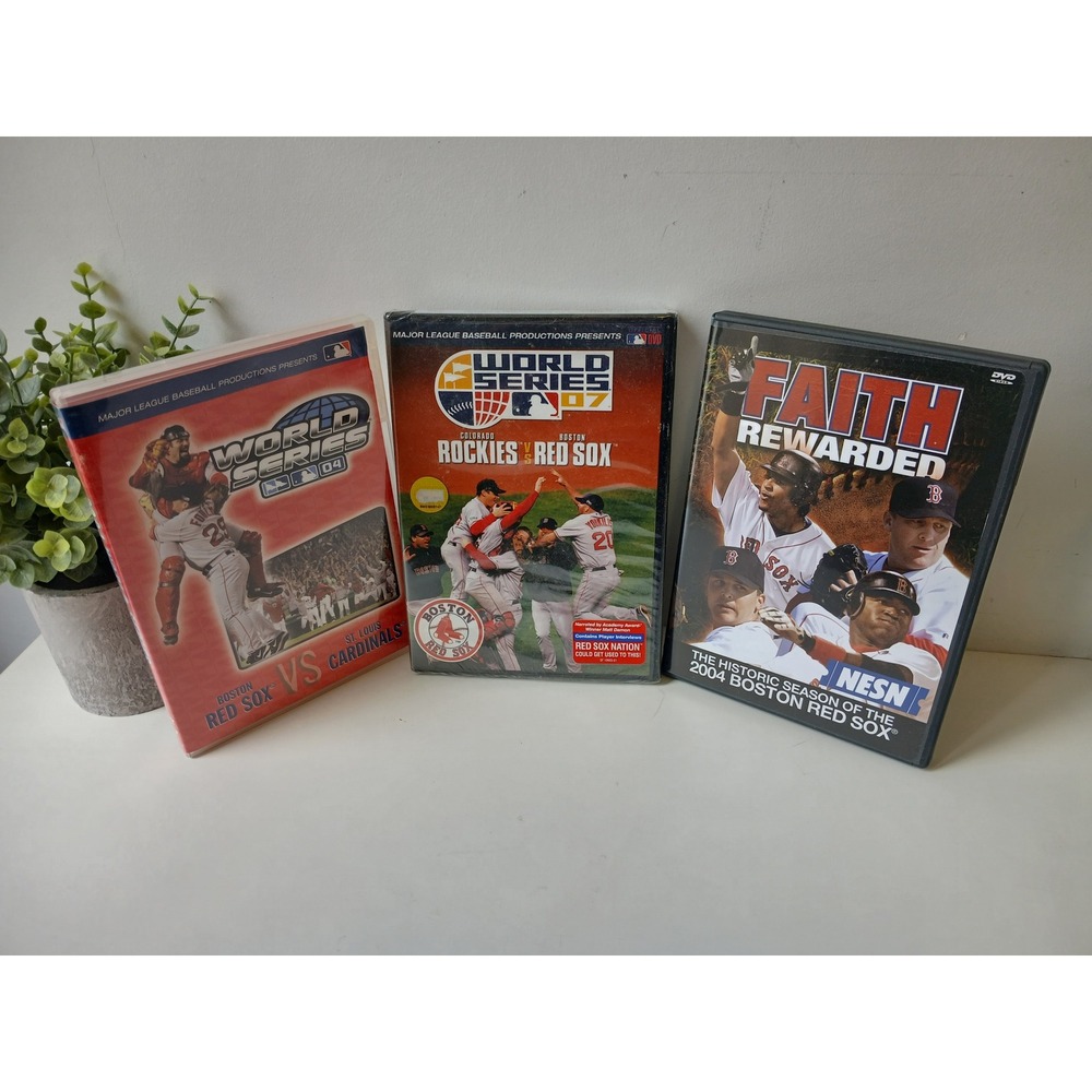 Boston Red Sox DVD Lot 2004 2007 World Series Faith Rewarded MLB Baseball